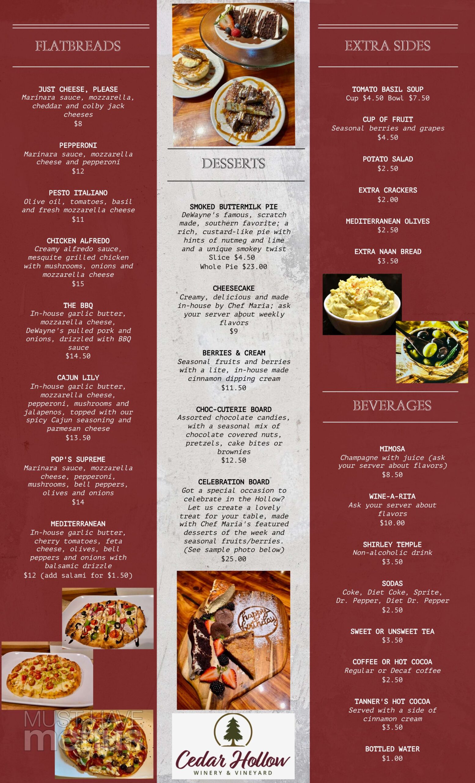New Food menu Pg 2 2025