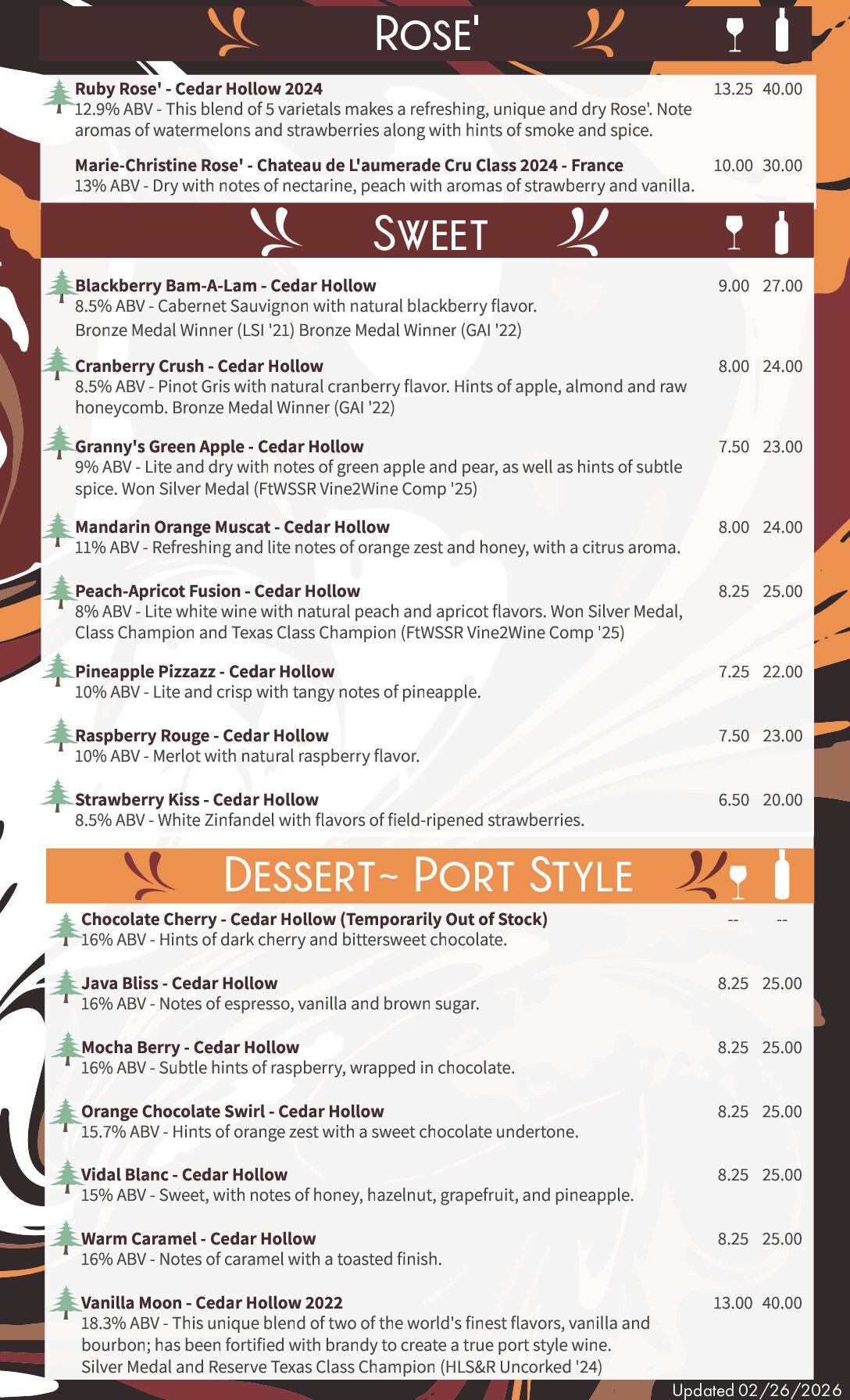 Wine List Updated Feb 26 2026 pg3